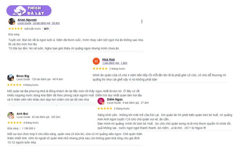 Quán bún bò Anh Anh Đà Lạt tô đầy topping nước dùng thơm 16 bún bò anh anh đà lạt