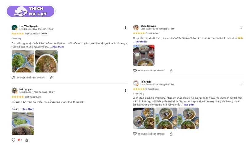 Quán bún bò Hà Đà Lạt quán bún bò lâu năm của dân địa phương 10 bún bò hà đà lạt