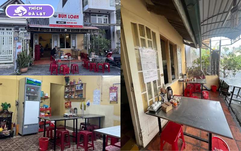 Quán Bún bò Loan Đà Lạt bún bò giò to nước dùng thanh ngọt 7 bún bò loan đà lạt