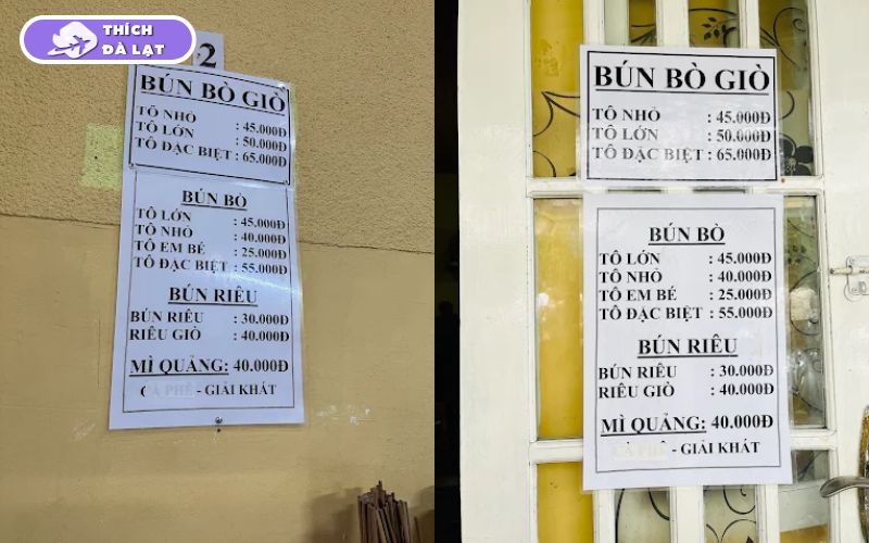 Quán Bún bò Loan Đà Lạt bún bò giò to nước dùng thanh ngọt 8 bún bò loan đà lạt