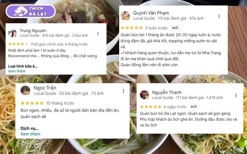 Quán bún bò O Ly Đà Lạt quán bún bò ăn sáng gần trung tâm 10 bún bò o ly đà lạt