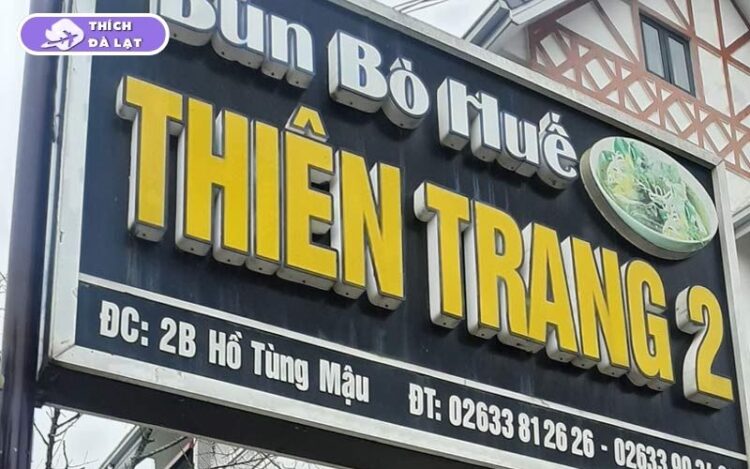 bún bò thiên trang đà lạt