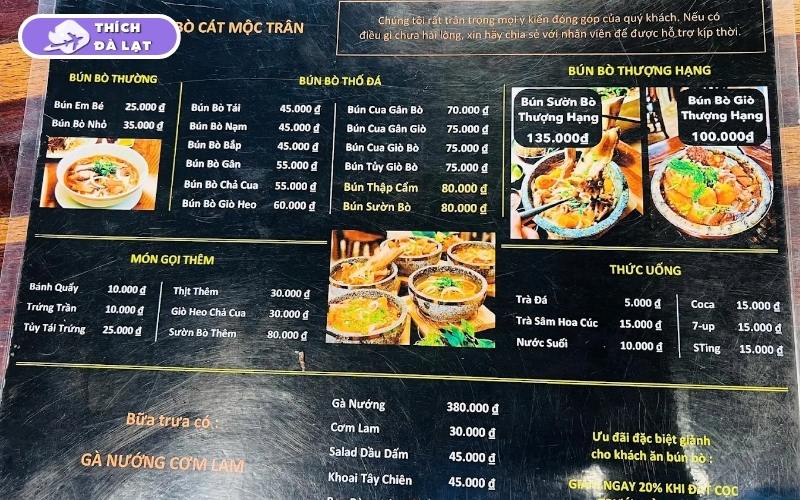 Quán Bún bò thố đá Cát Mộc Trân sườn bò to nước lèo đậm đà 8 bún bò thố đá cát mộc trân