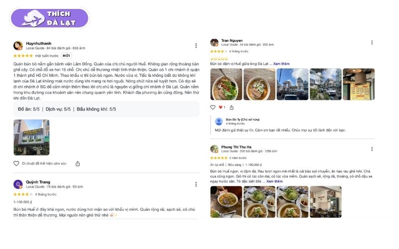 Bún bò Ty Đà Lạt tô đầy topping ăn no giá ổn 10 bún bò ty đà lạt