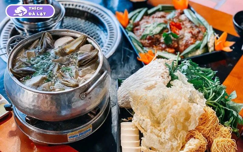 Quán lẩu bò Atiso Đà Lạt được yêu thích nhờ bò hầm mềm, giá rẻ 9 lẩu bò atiso đà lạt