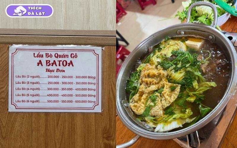 Quán lẩu bò Ba Toa quán gỗ hơn 30 năm đông khách tại Đà Lạt 8 lẩu bò ba toa quán gỗ