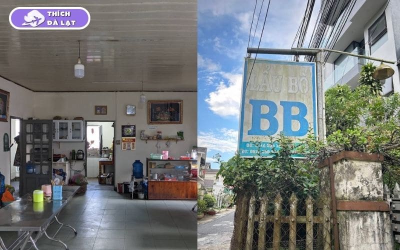 Quán lẩu bò BB Đà Lạt nước lẩu đậm đà hương vị dễ ăn 6 lẩu bò bb