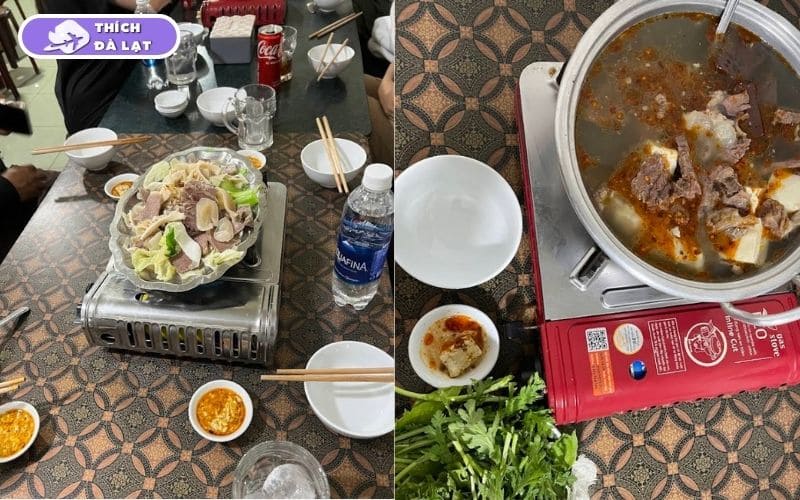 Quán lẩu bò BB Đà Lạt nước lẩu đậm đà hương vị dễ ăn 9 lẩu bò bb