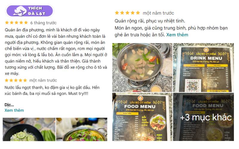 Quán lẩu bò Ớt Hiểm điểm hẹn ăn cay ấm bụng giữa Đà Lạt 10 lẩu bò ớt hiểm