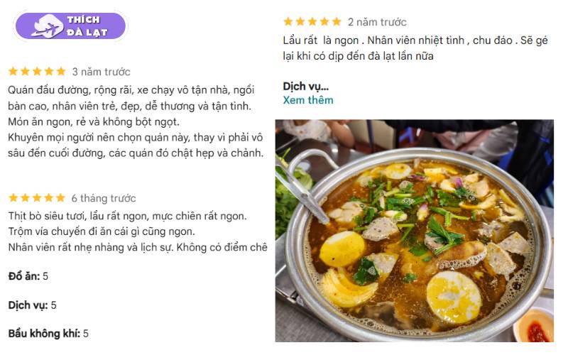 Quán lẩu bò Thanh Tâm hấp dẫn nhờ món bò tươi phần ăn đầy 10 lẩu bò thanh tâm