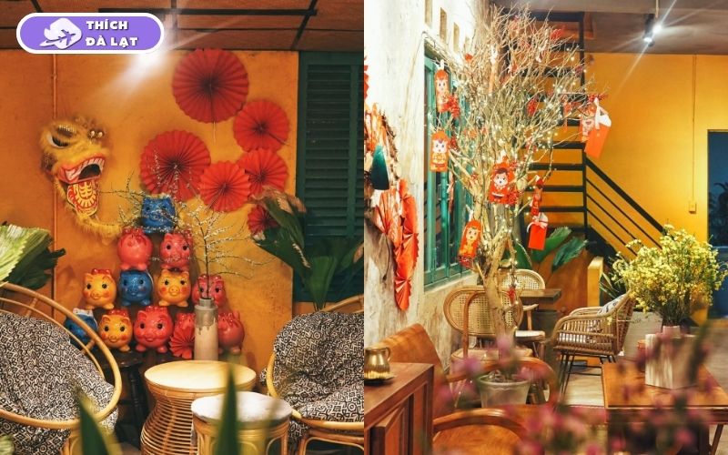Top 10 quán cafe trang trí Tết ở Đà Lạt check-in siêu đẹp 2026 13 quán cafe trang trí tết ở đà lạt