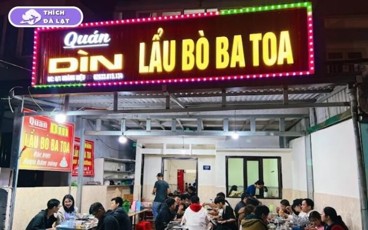 Quán lẩu bò Dìn nổi tiếng với nồi lẩu đầy đặn giá siêu mềm 7 quán lẩu bò dìn
