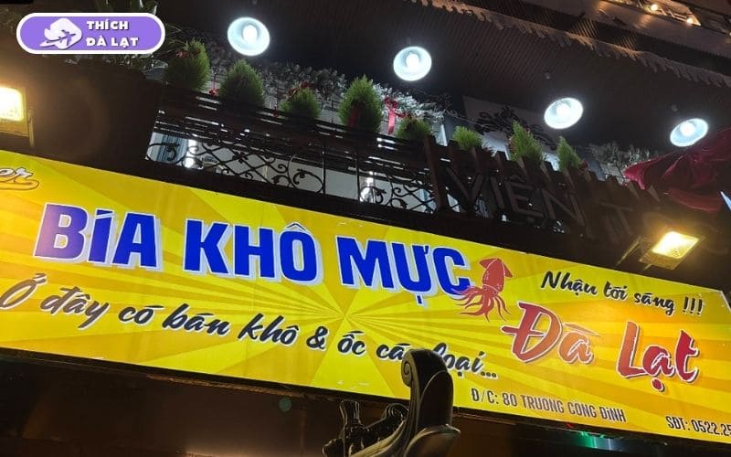 Quán nhậu Bia Khô Mực Đà Lạt xứng danh điểm lai rai đúng chất 10 bia khô mực đà lạt