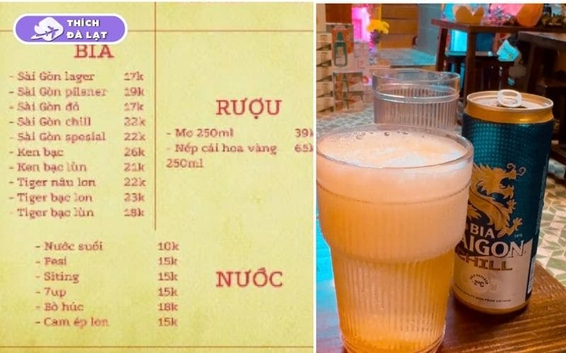 Quán nhậu Bia Khô Mực Đà Lạt xứng danh điểm lai rai đúng chất 14 bia khô mực đà lạt