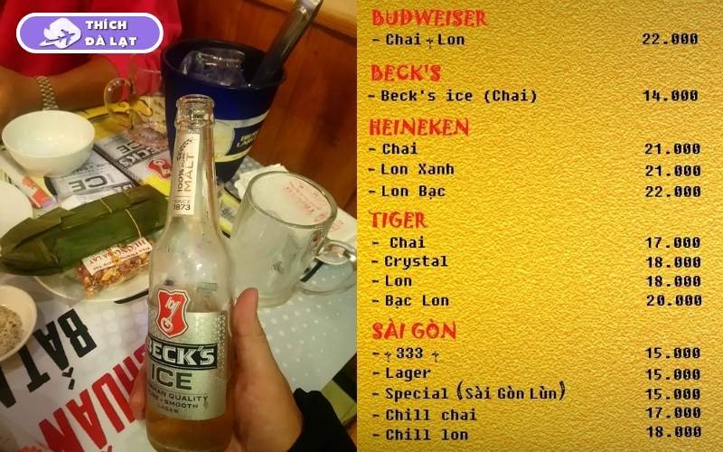 Quán nhậu Bia lạnh Trang Đà Lạt bình dân, ngon quên lối 8 bia lạnh trang đà lạt