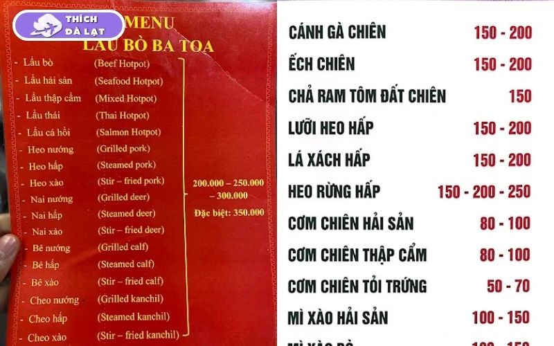 Lẩu bò Ba Toa Tô Bò Quán quán ngon được nhiều người biết ở Đà Lạt 8 lẫu bò ba toa tô bò quán