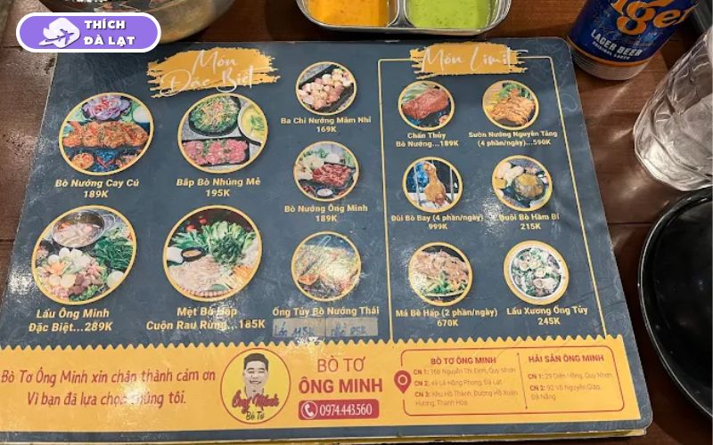 Quán lẩu bò Ông Minh Đà Lạt chinh phục thực khách mê bò tươi 8 lẩu bò ông minh đà lạt