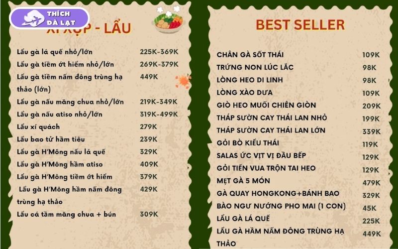 Quán nhậu Giải Phóng Đà Lạt menu món nhậu đa dạng giá cả bình dân 10 quán nhậu giải phóng