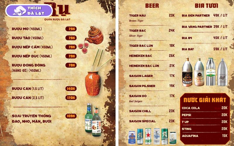 Review về RỤ - Quán Rượu Đà Lạt mồi bén kết hợp quẩy đêm cực hot 10 rụ - quán rượu đà lạt