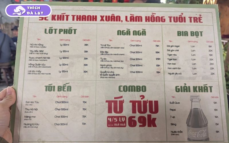 Quán Thời Bình Nhậu và Nướng quán nhậu menu đa dạng ở Đà Lạt 9 thời bình nhậu và nướng