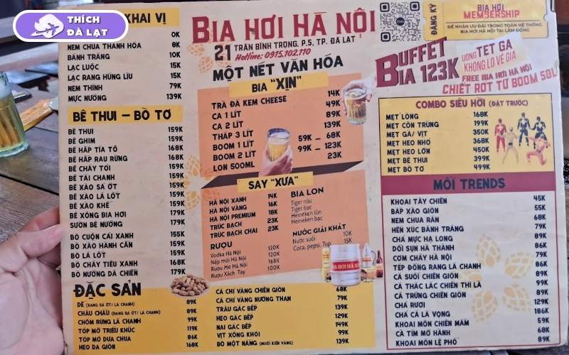 Các quán bia hơi Hà Nội Đà Lạt có gì? Cùng khám phá ngay 7 bia hơi hà nội đà lạt