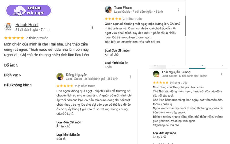 Chè Nương Đà Lạt quán chè nổi tiếng thu hút nhiều thực khách 10 chè nương đà lạt