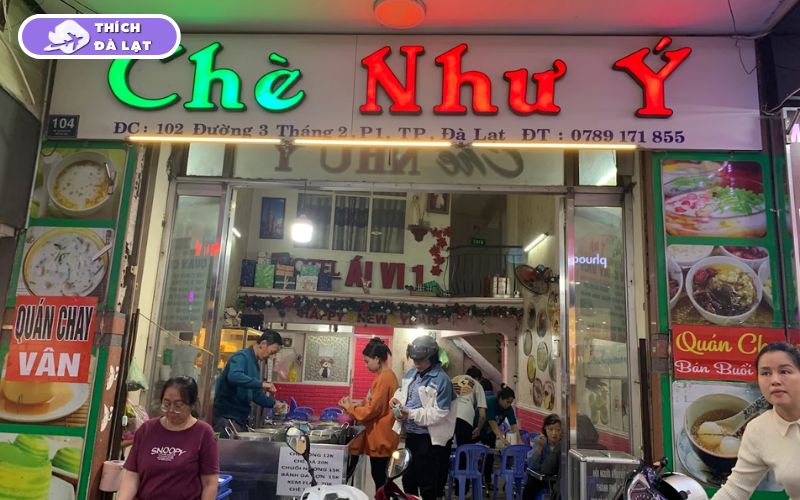 Quán chè Như Ý Đà Lạt ngon rẻ được thực khách đánh giá cao 11 chè như ý đà lạt