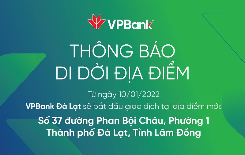 Chi nhánh VPBank mới tại Đà Lạt
