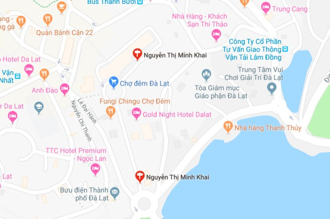 Bản đồ vị trí đường Nguyễn Thị Minh Khai